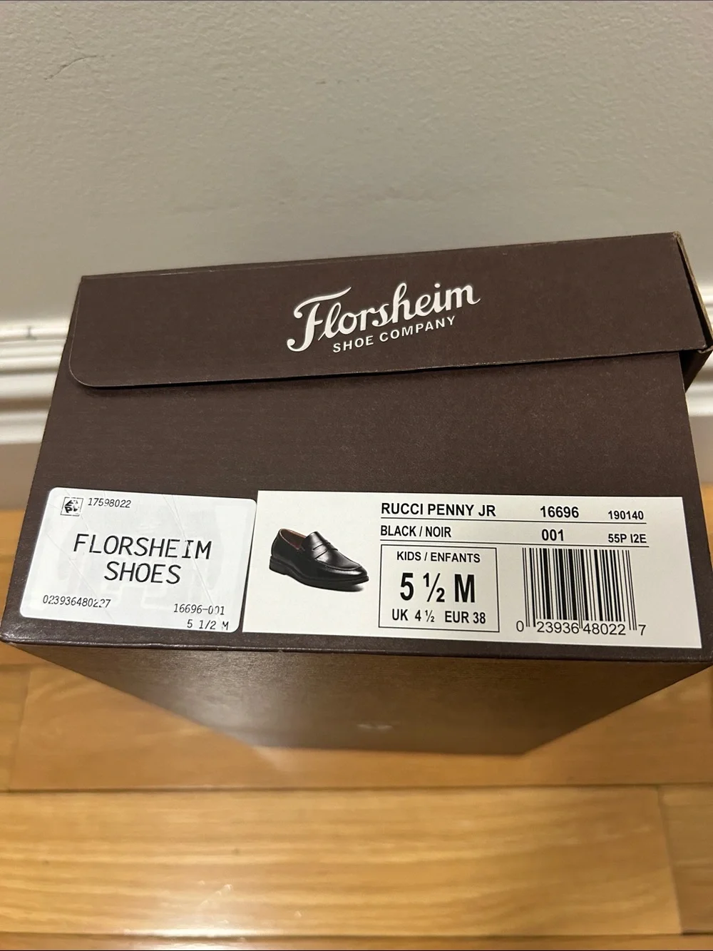 Florsheim Kids Youth Boys' Rucci Moc Toe Penny Loafers 5.5M